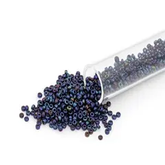 Miyuki Round Rocaille Seed Bead 15/0 Metallic Navy Blue