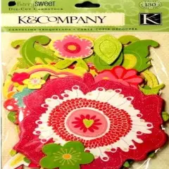K & Company Berry Sweet Floral Die-cut Cardstock Embellishments