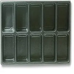 JewelrySupply Plastic Tray Standard Size 2x5 Black