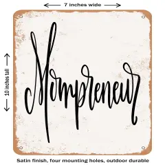 DECORATIVE METAL SIGN - Mompreneur- Vintage Rusty Look