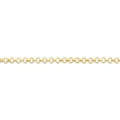 JewelrySupply Rolo Link Chain 2mm Gold Plated (Foot)