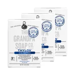 The Grandpa Soap Company Thylox Acne Treatment Bar Soap 4.25 Oz Pack of 3