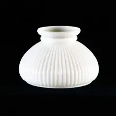 Opal Ribbed Oil Lamp Shade - 7"