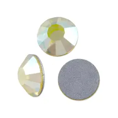 Preciosa Crystal VIVA12 Flat Back Rhinestone 4.7mm (SS20) Jonquil AB (Package of 50)