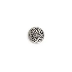 12x5mm Pewter Flower Coin Bead