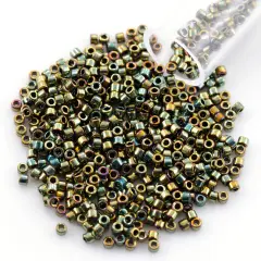 Miyuki Delica Seed Bead 11/0 Metallic Green AB