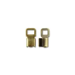 JewelrySupply Connector - Fold Over 6x11mm Antique Brass Plated (10-Pcs)