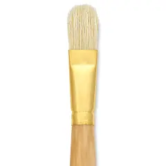 Rapha&euml;l D'Artigny Interlocked White Bristle Brush - D-Brush, Long Handle, Size 20