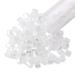 Miyuki Delica Seed Bead Hex Cut 8/0 Crystal Luster