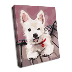Painting by Numbers kit Playful puppy KHO4289