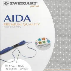PrecutZweigart Fein-Aida Petit Point 18 count Grey with White Points
