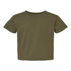 Rabbit Skins&reg; Toddler Cotton Jersey Crew Neck Short Sleeve Tee - 3301T Military green