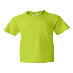 12 Pack: Fruit of the Loom&reg; Youth Short Sleeve Crew Neck T-Shirt Neon green
