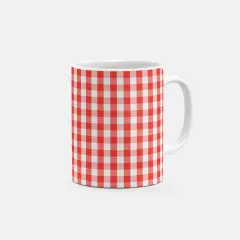 Red Gingham Mug