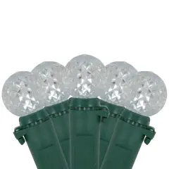 Northlight LED G12 Berry Christmas Lights - Pure White - 16' Green Wire - 50ct