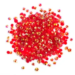 Buttons Galore Jewelz Rhinestones Craft Embellishments Assorted Colors Approx. 1600 Pieces Siam ab