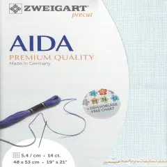 PrecutZweigart Stern-Aida 14 count Ice Blue