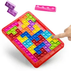 Power Your Fun Pop Puzzle Popper Fidget Game - Red