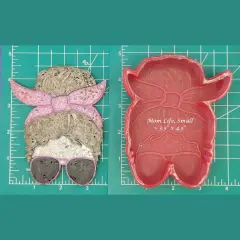 Mom Life Messy Bun Silicone Freshie Mold - small