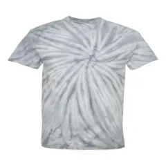Dyenomite&reg; Cyclone Pinwheel Tie-Dyed Short Sleeve Crewneck T-Shirt Silver