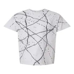 Dyenomite&reg; Splatter Short Sleeve Crewneck T-Shirt White/ black