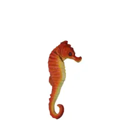 Medium Orange Seahorse Statue