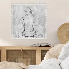 Nude Sketch II by Patricia Pinto Framed Canvas Wall Art