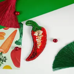 Bead Embroidery Decoration Kit- Hot pepper