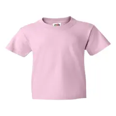 12 Pack: Fruit of the Loom&reg; Youth Short Sleeve Crew Neck T-Shirt Classic pink