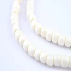 The Bead Chest White Bone Cylinder Beads 5mm 24 Inch Strand