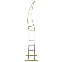 GOLD 8 ft Curved Metal Floral Display Frame Wedding Arch BACKDROP