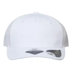 Atlantis Headwear&reg; Sustainable Five-Panel Trucker Cap White/ white