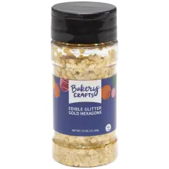 Gold Hexagons Edible Glitter