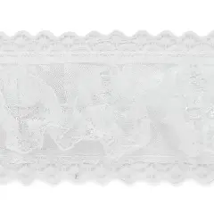 10 yards of Cortana Regal Lace Trim 2 1/2" | 10 yard cut White