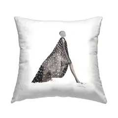 Stupell Industries Glam Patterned Dress Decorative Printed Throw Pillow