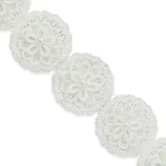 10 Yards of Owen Crochet 3 D Flower trim | 10 yard cut