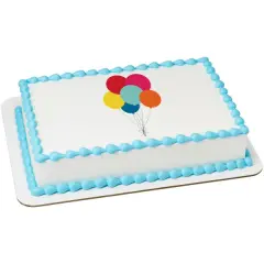 Balloons Edible Cake Topper Image 1/4 sheet