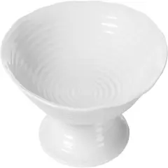 Portmeirion Sophie Conran White Porcelain Footed Comport, 9 Inch, Serving Dish