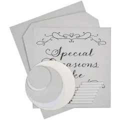 Stacked 3-Tier Round 6", 10" & 12" Cake Structure Set