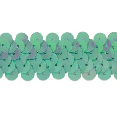 10 yards of 2 Row 7/8" Metallic Stretch Sequin Trim | 10 yard cut Blue