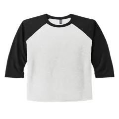 Next Level&reg; Unisex Tri-Blend Sleeve Raglan Tee Vtg black/ hthr whit