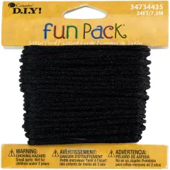 CousinDIY Fun Pack Satin Rattail Cord 8yd-Black