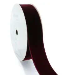 1" Velvet Ribbon (5yd & 25yd Spool Lengths) Burgundy