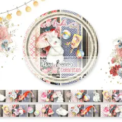 Asuka Studio Washi Tape 15mmX5m-Moon Bunny 1