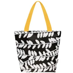 Wrapables Carryall Shopping Travel Tote Bag with Durable Ripstop Polyester - Foldable, Waterproof, and OEKO-TEX Certified Small, Foliage