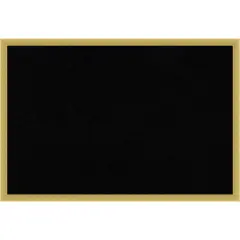 Svelte Wood Framed Corkboard, Black Cork Svelte Polished Gold