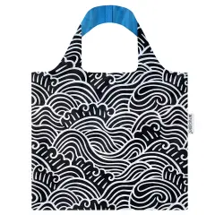 Wrapables AllyBag Collection Reusable Shopping Bag Navy Swirls
