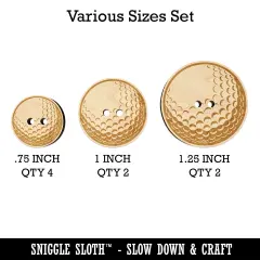 Golf Ball Sports Wood Buttons for Sewing Knitting Crochet DIY Craft