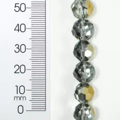 6 Packs of Faceted Glass Bead 8 Inch Strand - BD54101