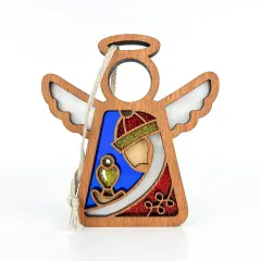 3.5" (H) Christmas Nativity Red Wise Man Ornament - Handcrafted in Texas - Mother's Angels&reg; Christmas Angel Wings Figurine